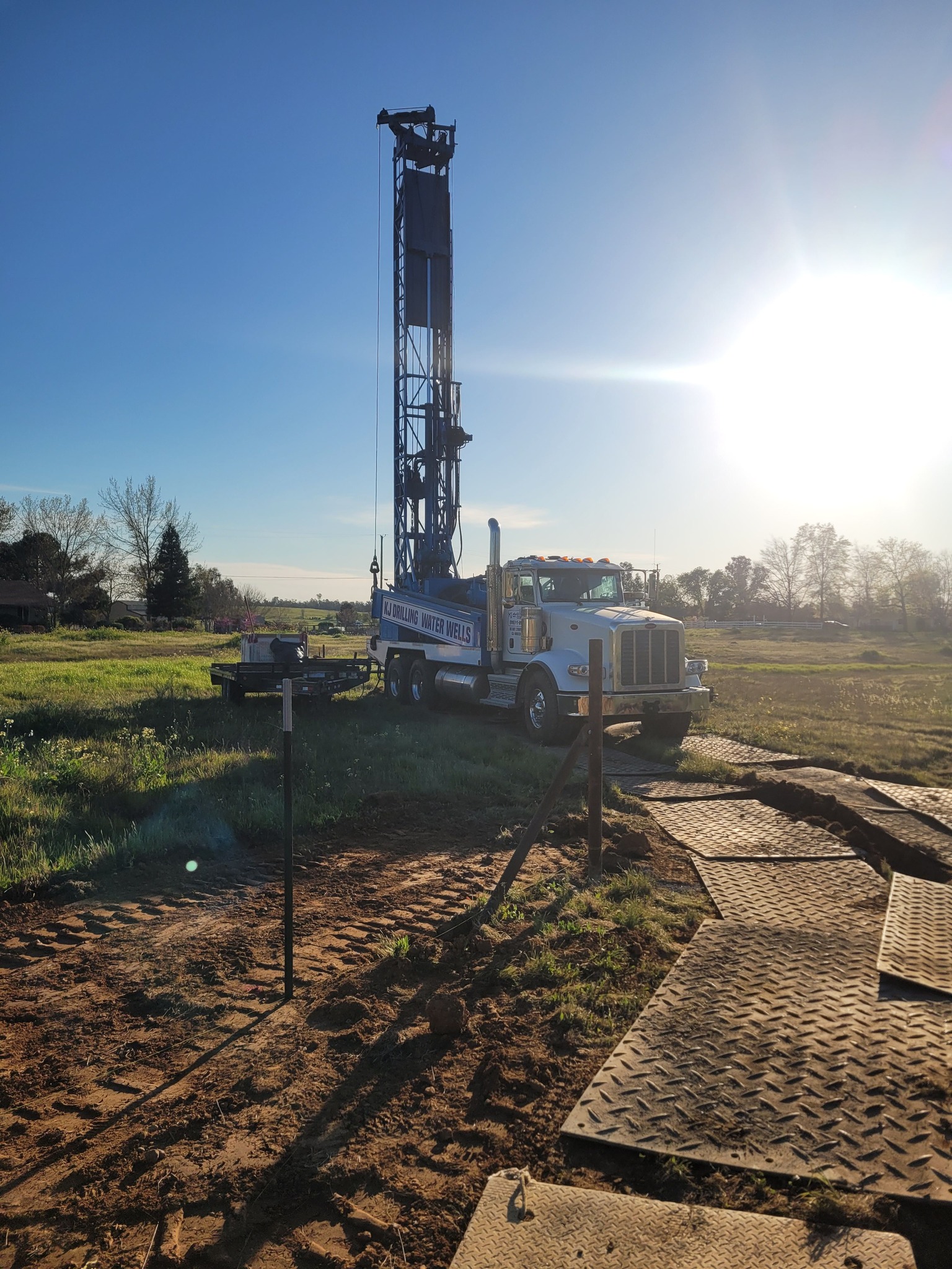 KJ Drilling water well rig Sacramento County CA