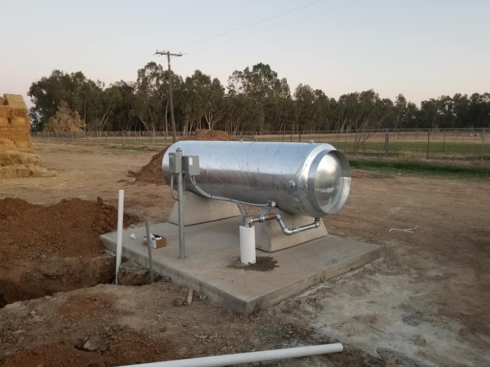 Ranch pressure tank installation Sacramento County